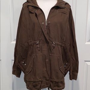 Free People Anorak Hooded Poncho Jacket!!
